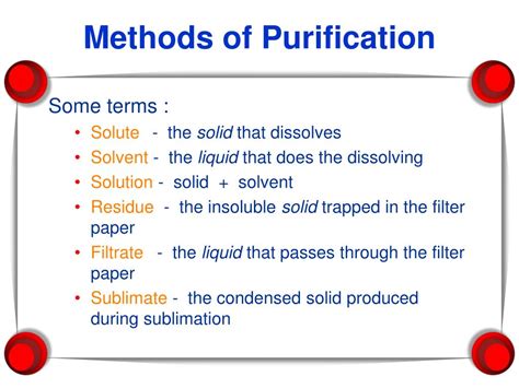 methods  purification powerpoint