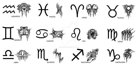 Zodiac Tribal Tattoos by sorah-suhng on DeviantArt