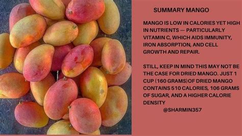 Summary mango | Mango, Calorie intake, Calorie
