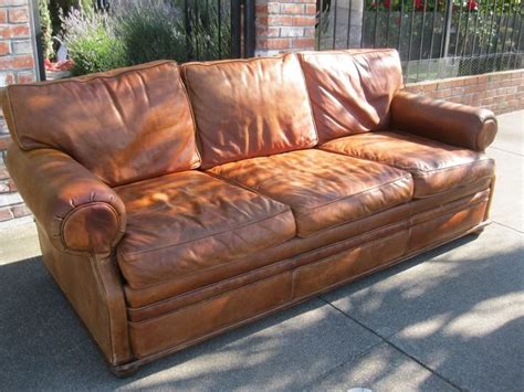 CLASSIC & CLASSY RALPH LAUREN DISTRESSED LEATHER SOFA COUCH FREE ...