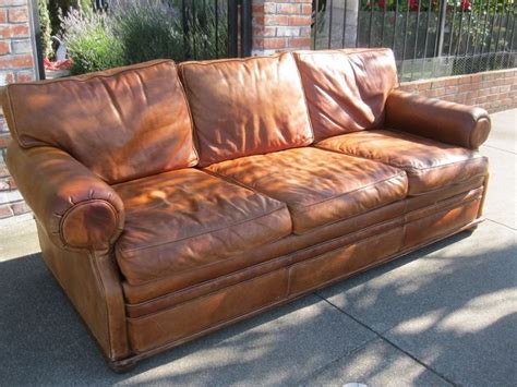 CLASSIC & CLASSY RALPH LAUREN DISTRESSED LEATHER SOFA COUCH FREE ...