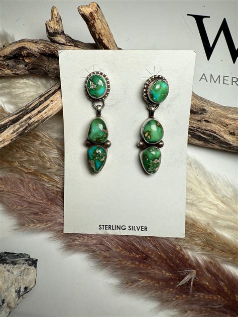 John Skeets Sonoran Gold Stud Dangles – Turquoise In Style