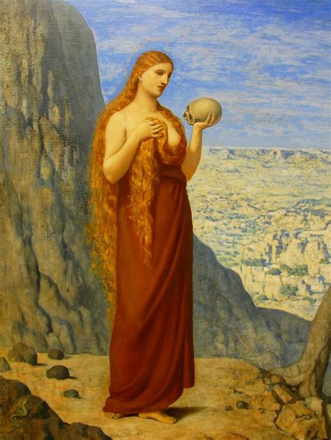 mary magdalene   desert originally painted  pierre puvis de