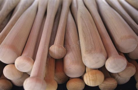 Wooden Baseball Bats Horizontal Stock Photo - Image of game, sports ...