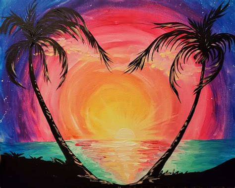 Sunset Is For Lovers - Pinot's Palette Painting