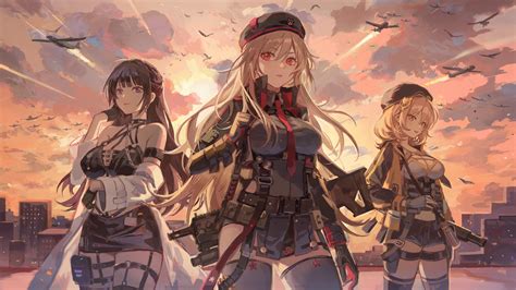 anis, rapi, and mihara (goddess of victory: nikke) drawn by