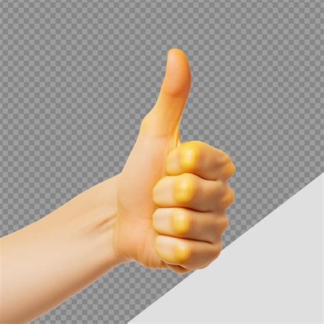 Большой палец вверх смайлик png изолирован на прозрачном фоне | Премиум ...