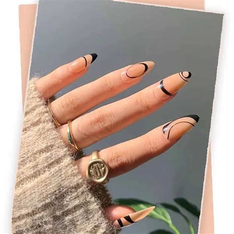 Kit faux ongles,Faux ongles stiletto français à couverture complète N64 ...