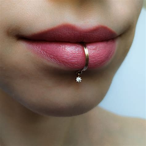 Lip Cuff No Piercing Diamond Lip Ring Jewelry Faux Fake Lip | Etsy