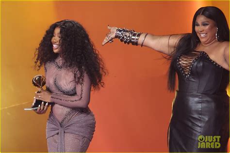 Lizzo Presents Grammy Award to Longtime Friend SZA, Who Was Backstage ...