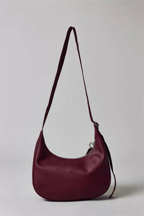 baggu recycled leather medium crescent bag urban outfitters