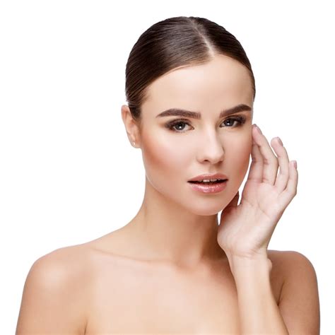 Premium Photo | Beautiful young woman with clean fresh skin