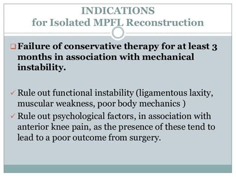 Medial Patellofemoral Ligament (MPFL) reconstruction 2014