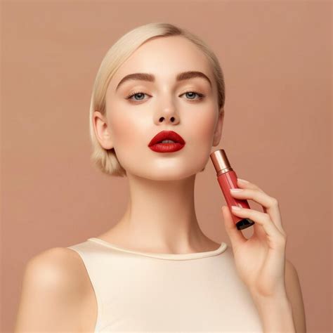 Premium AI Image | lipstick cosmetics skincare model