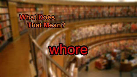 What does whore mean? - YouTube