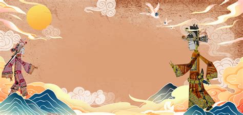 Simple Cartoon Drama Traditional Culture Propaganda Background Material