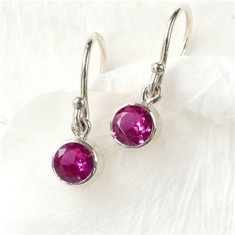 july birthstone earrings, ruby by lilia nash jewellery ...