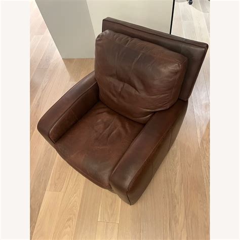 Crate & Barrel Leather Recliner - AptDeco