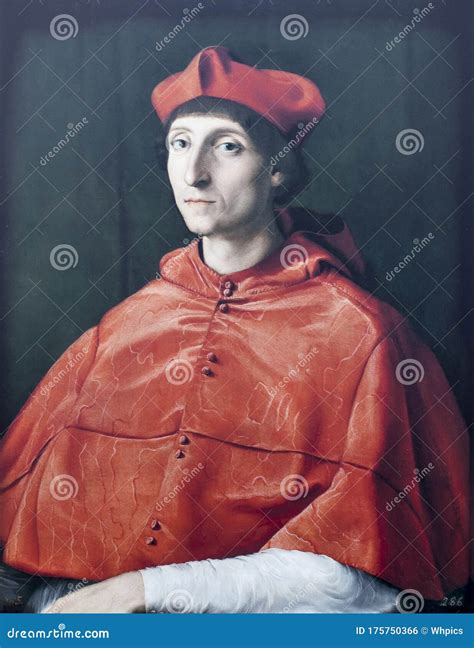 cardinal painted  raphael  editorial photo image