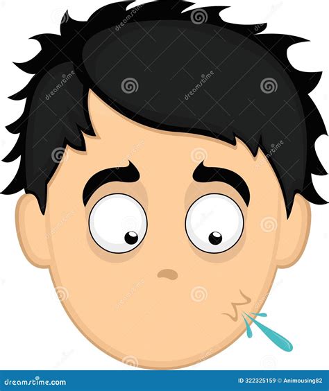 Cartoon Man Spitting Water | CartoonDealer.com #38071325