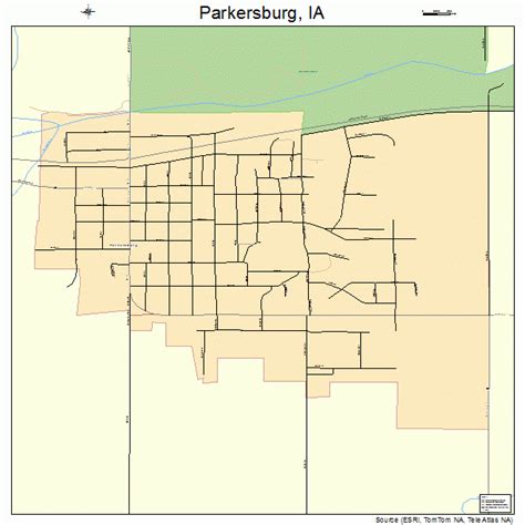 Parkersburg Iowa Street Map 1961590