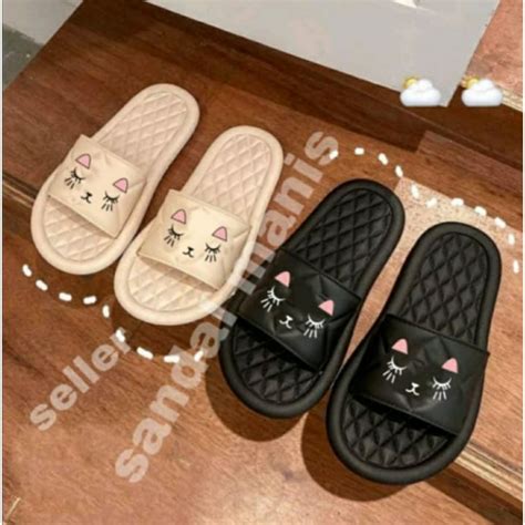jual sandal kucing sandal cat sandal cewek sandal terbaru shopee