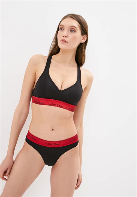 Трусы Calvin Klein Underwear MODERN COTTON THONG, цвет: черный ...
