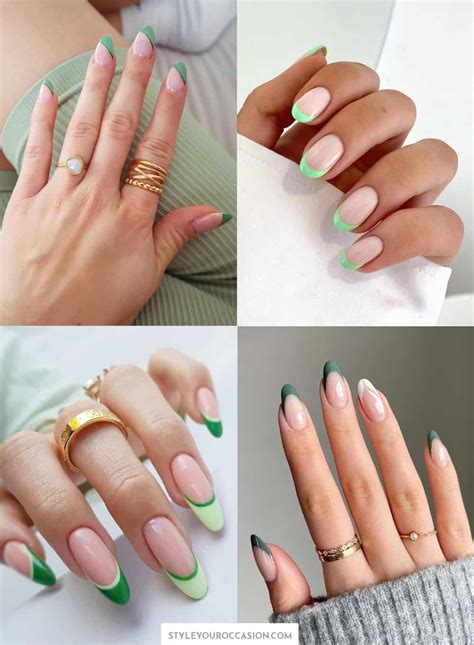 25+ Gorgeous Green French Tip Nails You'll Love!