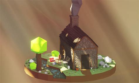 Low Poly House : blender