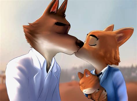 Mr. Wolf x Diane Foxington Kiss by J0J0999Ozman on DeviantArt