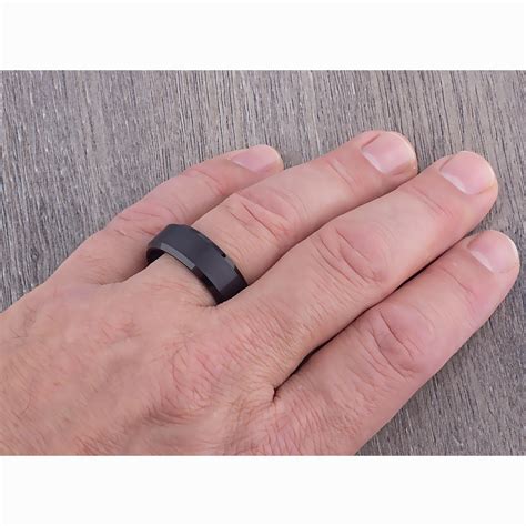 black tungsten wedding rings for men 8