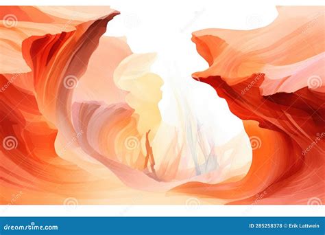 Antelope Canyon Clip Art Watercolor Illustration Stock Illustration ...
