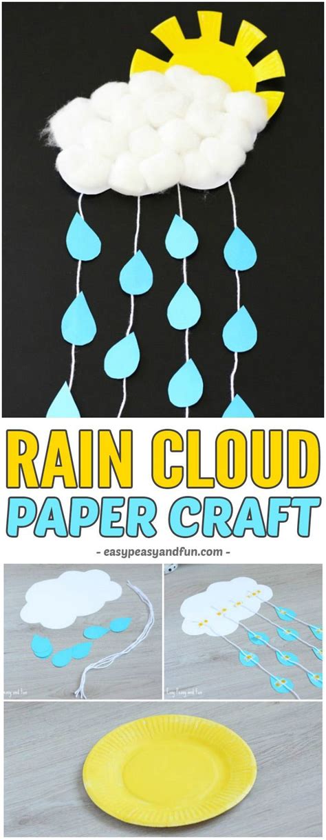 rain cloud paper craft   paper plate sun crafts  kids paper