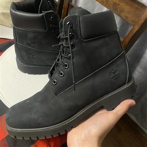 Timberland Black Premium 6-Inch Men's Boot Size 11... - Depop