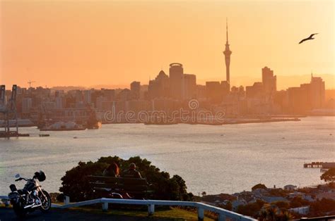 Auckland CBD Cityscape at Night - New Zealand NZ Editorial Image ...