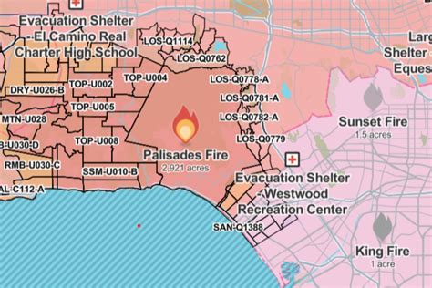 California Fire Map, Update as Palisades, Eaton, Hurst Blazes Burn LA ...