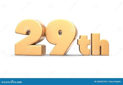 Happy Anniversary Number 29th Gold 3d Render Stock Photo - Illustration ...