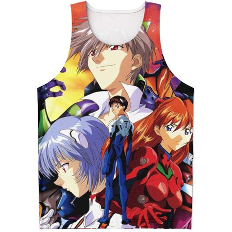 Evangelion Character 3D Tank Top EVA Merch | Evangelion Merch