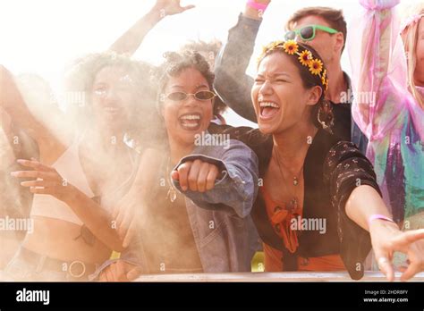 audience festival festival summer audiences festivals stock photo