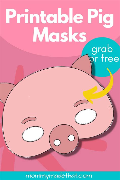 Pig Mask Template (Free Printables!)