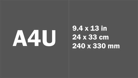 A4U Paper Size Dimensions - RA and SRA Paper Sizes
