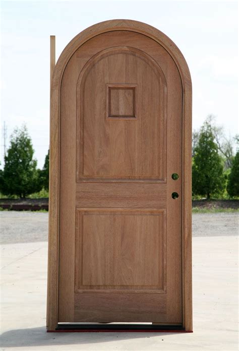 Arched Single Entry Door - Solid Mahogany | Single entry doors, Arched ...