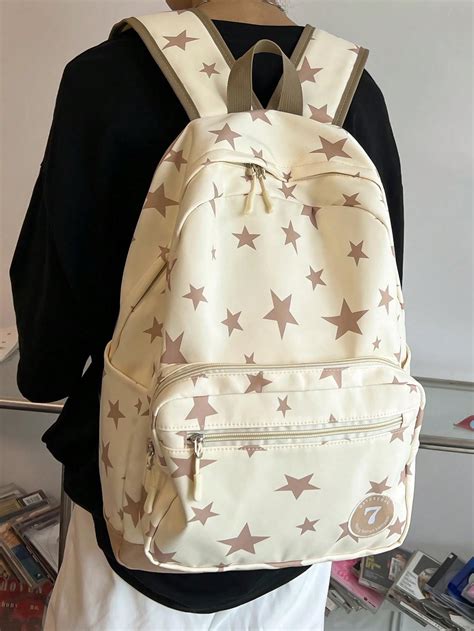 Large Capacity,Lightweight,Waterproof Star Graphic Classic Backpack