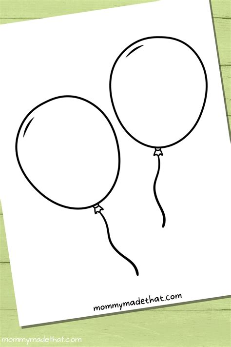 Free Printable Balloon Templates (Different Sizes!!)