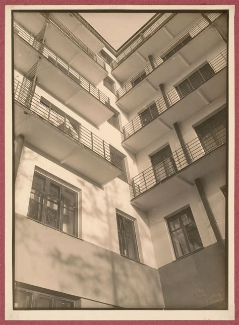 Partial exterior view of the Dukstroi Apartment Building from the ...