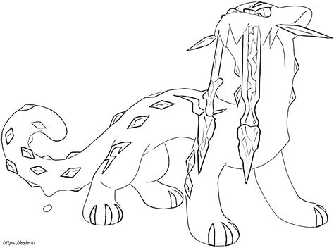 Chien-pao Pokémon coloring page