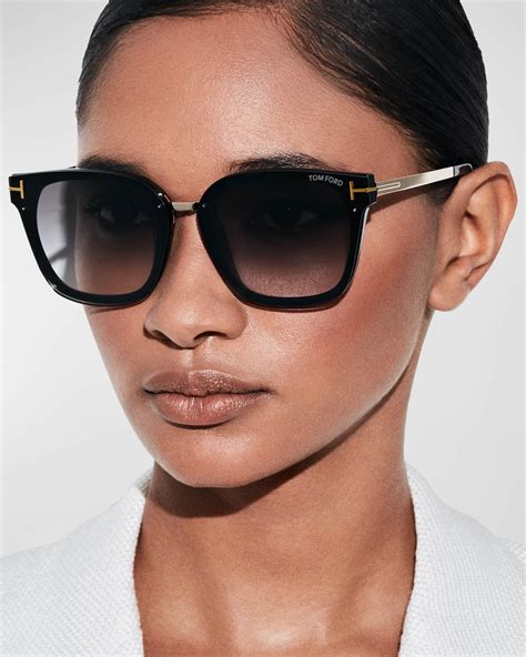 TOM FORD Philippa Square Injection Plastic Sunglasses | Neiman Marcus
