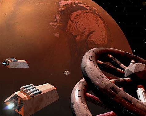 Mars Orbital Processing Station Space Art - NSS