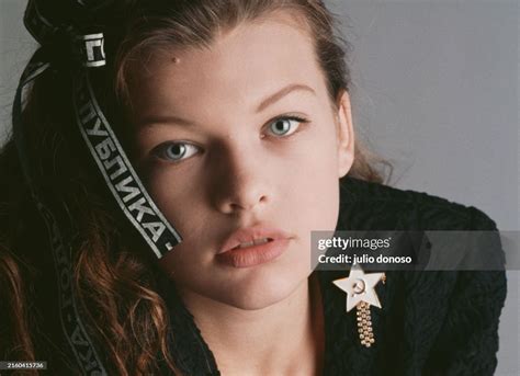 Young actress and fashion model Milla Jovovich at the age of twelve