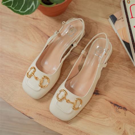 Classic Round Toe Slingback Block Heels 复古款
